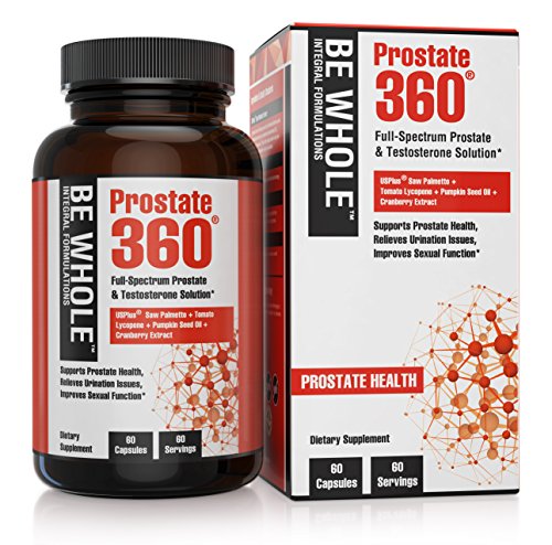 Prostate 360: A Full Spectrum Prostate & Testosterone Solution - Synergistic Formulation Containing Saw Palmetto, Pumpkin Seed Oil, Tomato Lycopene & Cranberry Seed Extract