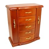 Armoire Style Jewelry Box with 4 Drawers