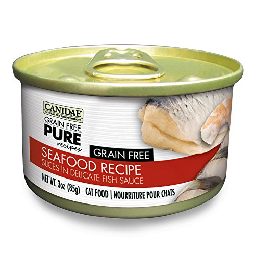 CANIDAE Grain Free PURE Recipes Adult Cat Wet Food Seafood Recipe, 3 oz (12-Pack)