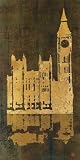 London Big Ben* (Gold Bronzed) by Gabor Ulveczki poster print,12 in. x 24 in.