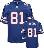 Terrell Owens Jersey: Reebok Blue Replica #81 Buffalo Bills Jersey - X-Large