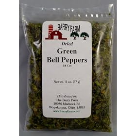 Dried Green Bell Peppers, 2 oz.