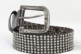 Leather Island Men's Mega Nailhead Belt Rock Star Belt