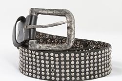 Leather Island Men's Mega Nailhead Belt Rock Star Belt