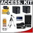 2 Replacement Sony NP-FH100 (NP-FH30, NP-FH40, NP-FH50, NP-FH60, NP-FH70) Batteries and Battery Mini Charger + Accessory Kit for Sony HandyCam DCR-SR200, DCR-SR300, DCR-SR62, DCR-SR82 Camcorders