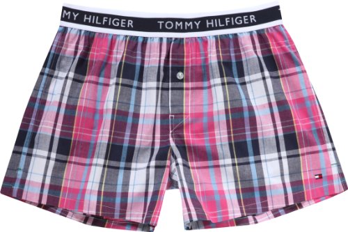 Tommy Hilfiger Herren Reese woven boxer 1U87901173, Gr. XL (LILAC ROSE / CHECK 563) Preisvergleich
