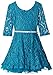 Beautees Little Girls' Three-Quarter-Sleeve Solid Lace Dress