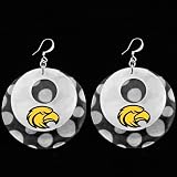 NCAA Southern Miss Golden Eagles Black Polka Dot Capiz Double Shell Earrings