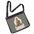 Meditating Buddha Flat Messenger Bag