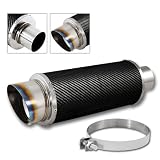 Universal Carbon Fiber Body Muffler with 4 Burnt Slant Tip by HK5