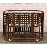 dwellbaby Oval Crib Set - Dots