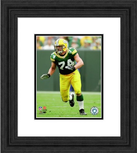 Framed Aaron Kampman Green Bay Packers Photo