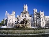 IMAGE OF Fountain in Front of the Palacio De Comunicaciones, the Central Post Office, in Madrid, Spain Photographic Poster Print by Nigel Francis, 30x40