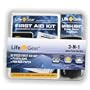 Life Gear SC3N1FA 3-in-1 Compact First Aid Kit, Mini-Light and Notepad, Black