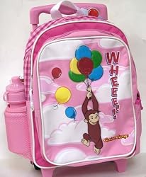 Curious George Luggage Backpack (Pink)