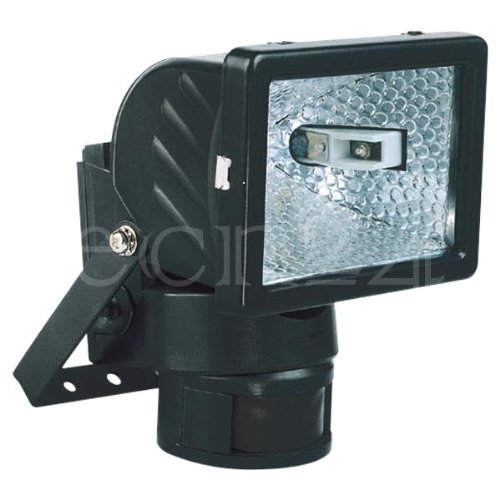 Halogenstrahler AL5 200W mit 90° Bewegungsmelder schwarz