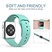 Apple Watch Replacement Band,Teslasz Soft Silicone Replacement Sports Wristbands Straps for Apple iWatch All Models (Mint Green 38 MM)