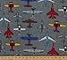 Printed Fleece Fabric - 2 Yards (Gray Airplanes)