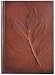 Laural Leaf Brown Genuine Leather Journal, Lined, Gift Boxed, 6x8"