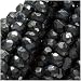 Black Spinel (Coated) Gemstone Faceted Rondelle Beads 3-3.5mm 13 Inches