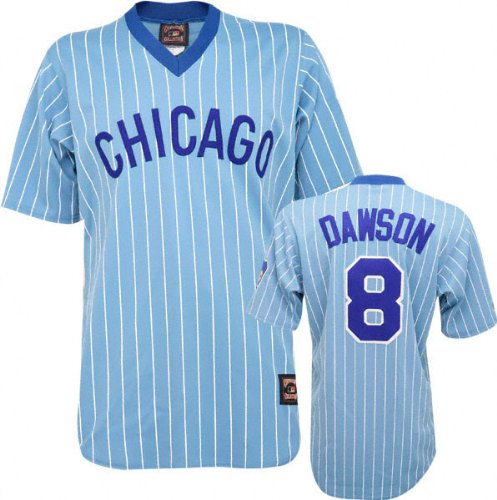 Andre Dawson Majestic Throwback Replica Pinstripe Chicago Cubs Jersey