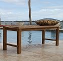 48" Solid Teak Indoor Outdoor Bench Shower Stool