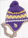 MINNESOTA VIKINGS MULTIPLE COLOR-KNIT BEANIE HAT ZIG-ZAG DESIGN BY REEBOK