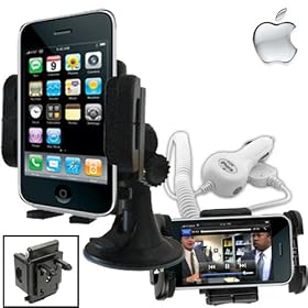 IMOOVE - Kit Support Auto Voiture Apple iPHONE 4/ iPhone 3GS / 3G / V1 et iPOD Touch + Chargeur Auto