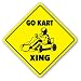 GO KART CROSSING -Sign- racing racer karts parts helmet