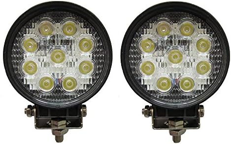 Wellness Everything 2pcs 27w Round Led Work Light Spot Beam 4x4 SUV Truck Boat Atv (2pcs 27cir Spot)