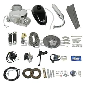 Segawe Silver 80cc 2-stroke Gas Motorized Bicycle Engine Motor Kit Hot