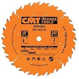 CMT 201.024.10 10 x 24 Tooth FTG, .126 Kerf, 5/8 Bore Table Saw Ripping Blade