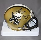 Drew Brees Signed Mini Helmet - w/"SB Champs" Inscr. - Autographed NFL Mini Helmets
