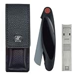 Pour Homme Two Piece Men's Nail Kit in Luxurious Black Leather Case