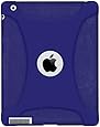 Amzer Silicone Jelly Skin Fit Case Cover for Apple iPad 2 and iPad 3, - Blue