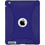 Amzer Silicone Jelly Skin Fit Case Cover for Apple iPad 2 and iPad 3, - Blue