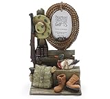 Decorative Hunters Photo Frame Accented With Hunting Boots, Hat, etc