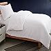 NTBAY 2 Pieces Duvet Cover Set Solid Color Microfiber with Hidden Zip(Twin, White)
