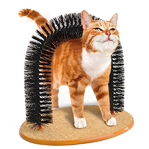 【 自分でスリスリ 毛づくろいアーチ 】 簡単 グルーミング アーチ ブラシ 愛 猫 用 取り外し 可能 毛づくろい お手入れ 処理 SD-CATGROOARCH