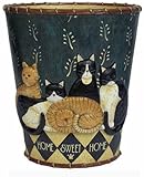 IMAGE OF Blonder Home Accents Expressions Country Cats Wastepaper Basket