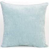 Central Park Solid Blue Pillow by Glenna Jean