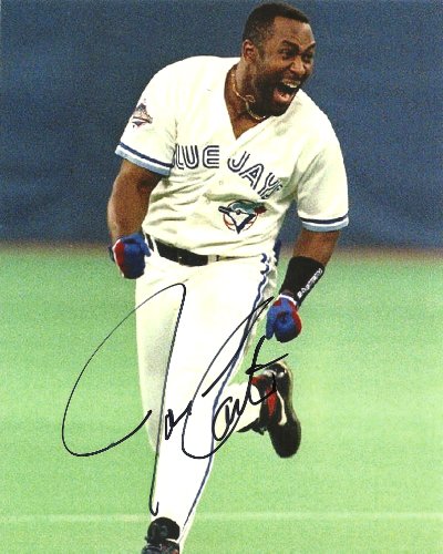 JOE CARTER TORONTO BLUE JAYS,SIGNED,AUTOGRAPHED 8X10,PHOTO,COA