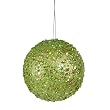 Fancy Green Apple Holographic Glitter Drenched Christmas Ball Ornament 3" (80mm)
