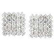CZ Square Sterling Silver Earrings