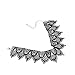 DZT1968 Women Pendant Lace Necklace Choker Chains Charm (Black)
