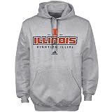adidas Illinois Fighting Illini Ash All Out Hoody Sweatshirt