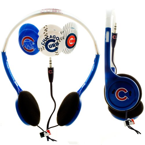 Nes Group Chicago Cubs Over The Head Headphones With Detachable Graphic Discs