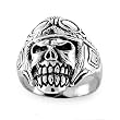 Sterling Silver Skull Ring - Sizes 9 to 14