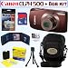 Canon PowerShot ELPH 500 HS 12 MP CMOS Digital Camera (Brown) + 8GB Accessory Kit