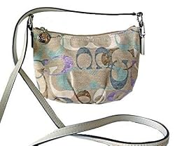 COACH SoHo OP Art Signature C Linen Pleated Crossbody Bag Handbag Style 45005